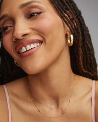 0.32 ct Floating Lab Grown White Diamond Strand Necklace in 14k Yellow Gold