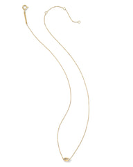 Tiny Diamond Football 14k Yellow Gold Pendant Necklace in White Diamond