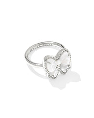 Haley Bow Silver Band Ring