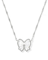 Haley Bow Silver Short Pendant Necklace