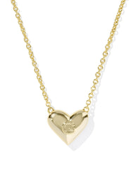 Ari Heart Letter G Gold Short Pendant Necklace