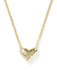 Ari Heart Letter H Gold Short Pendant Necklace