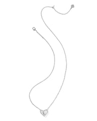 Ari Heart Letter L Silver Short Pendant Necklace