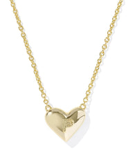 Ari Heart Letter P Gold Short Pendant Necklace