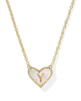 Ari Heart Letter Y Gold Short Pendant Necklace