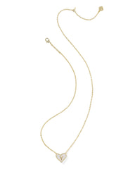 Ari Heart Letter Y Gold Short Pendant Necklace