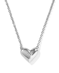 Ari Heart Letter Y Silver Short Pendant Necklace
