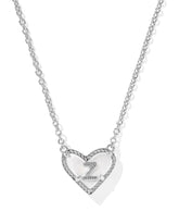 Ari Heart Letter Z Silver Short Pendant Necklace