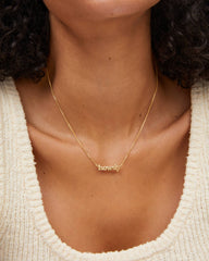Howdy Pendant Necklace in 18k Yellow Gold Vermeil