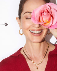 Jasmine Heart Pendant Necklace in 18k Gold Vermeil