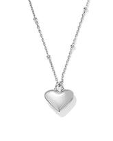 Jasmine Heart Pendant Necklace in Sterling Silver