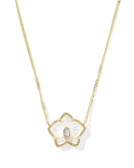 Joelle Orchid Gold Short Pendant Necklace