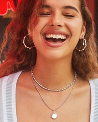 Juliette Silver Drop Earrings in White CZ