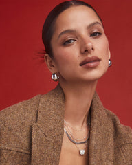 Kaitlin Silver Hoop Earrings