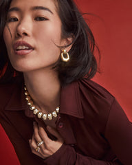 Kaitlin Gold Open Frame Earrings