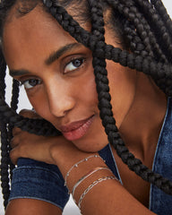 Kassie Set of 3 Chain Bracelets in Silver