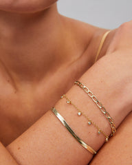Kassie Set of 3 Chain Bracelets in Gold