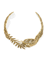 Kayla Vintage Gold Metal Statement Necklace