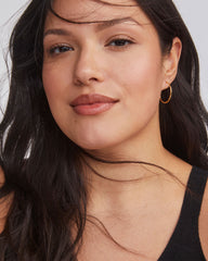 Keeley 25mm Small Hoop Earrings in 18k Gold Vermeil