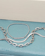 Korinne Chain Bracelet in Silver