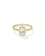 1 ct Lab Grown White Diamond Custom Elisa Statement Ring in 14k Yellow Gold