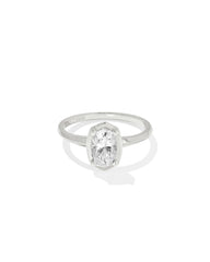 1 ct Lab Grown White Diamond Custom Elisa Statement Ring in 14k White Gold