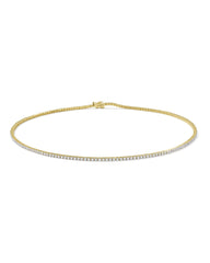 4.73 ct Lab Grown White Diamond Tennis Necklace in 14k Yellow Gold