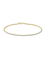 7.95 ct Lab Grown White Diamond Tennis Necklace in 14k Yellow Gold