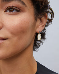 Lee Gold Drop Earrings in Iridescent Drusy