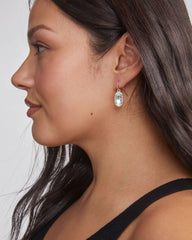 Lee Gold Drop Earrings in Dichroic Glass