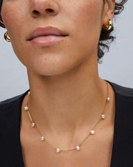 Leighton Gold Pearl Strand Necklace in Freshwater Cultured Pearl