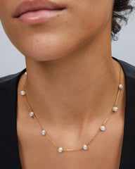 Leighton Gold Pearl Strand Necklace in Freshwater Cultured Pearl