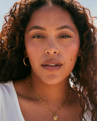 Letter K Coin Charm in 18k Gold Vermeil