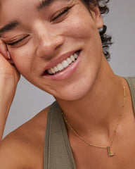 Letter L Pendant Necklace in Gold