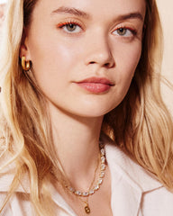 Letter S Coin Charm in 18k Gold Vermeil