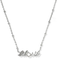 Lil Sis Silver Short Pendant Necklace