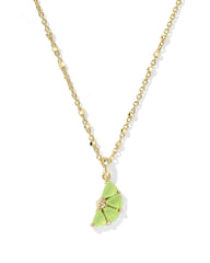 Lime Gold Short Pendant Necklace