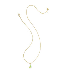 Lime Gold Short Pendant Necklace