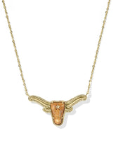 Longhorn Gold Short Pendant Necklace