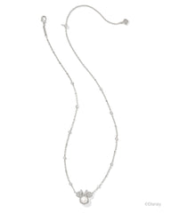 Disney | Kendra Scott Silver Minnie Mouse Short Pendant Necklace in Freshwater Cultured Pearl