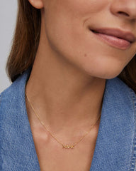 Mama 18k Gold Vermeil Sparkle Pendant Necklace in White Topaz