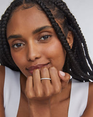 1 ct Lab Grown White Diamond Marilyn Band Ring in 14k Yellow Gold