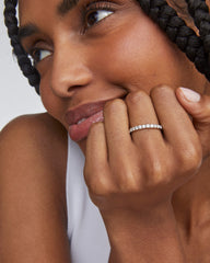 1 ct Lab Grown White Diamond Marilyn Band Ring in 14k Yellow Gold