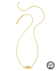 Delta Phi Lambda Pendant Necklace in 18k Gold Vermeil