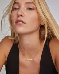 Mattie Bar Pendant Necklace in 18k Gold Vermeil