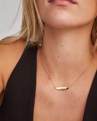 Mattie Bar Pendant Necklace in 18k Gold Vermeil