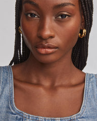Meg Double Hoop Earrings in 18k Gold Vermeil