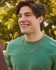 Curb Chain Necklace in 18k Oxidized Yellow Gold Vermeil