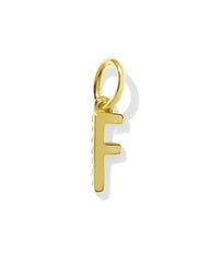 Metal Letter F 18k Gold Vermeil Charm