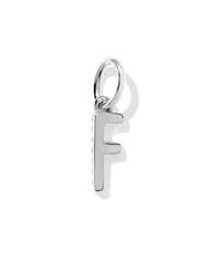 Metal Letter F Sterling Silver Charm